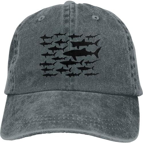 Baseball Caps for Mens Womens Shark Fish Denim Casquette Trucker Hats Snapback