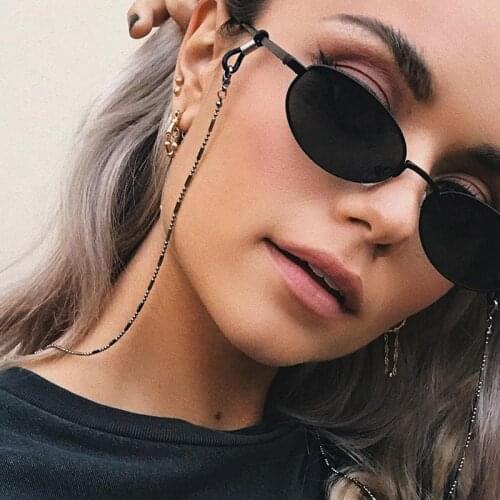 Minimalist Style Balck Bead Chain Eyeglass Chain Lanyard Reading Glasses Chains Women Accessories Sunglasses Hold Straps Cords