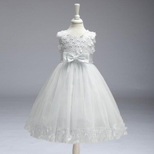 Summer White Princess Dress For Girls Kids Dress for Girls 3 4 5 6 8 9 10 Years Toddler Children Girl Party Wedding Formal Dress