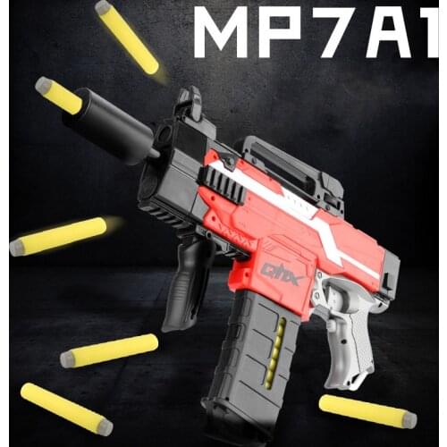 Electric Burst Soft Bullet Gun Multi-mode Launch Sponge Bullet Toy Gun Boy Toy Gun MP7A1 Model