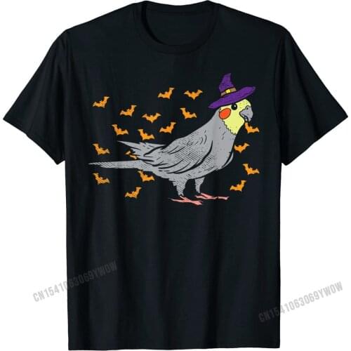 Cockatiel Bird Witch Hat Halloween 2020 Animal Lover Gift T-Shirt Cotton T Shirt Casual New Design Hip hop T Shirts