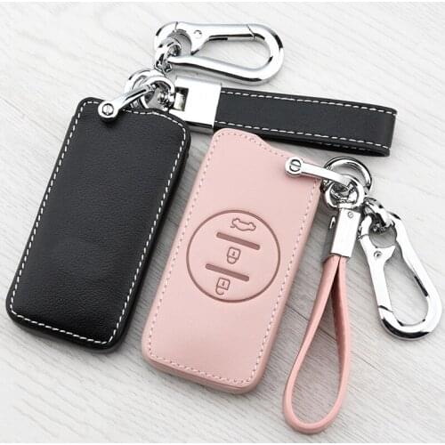 Leather Car Key Cover Case For Chery Tiggo 8 Arrizo 5 pro gx 5x eQ7 Chery tiggo 7Pro 2020 Key Case keyrings key cover Accessory