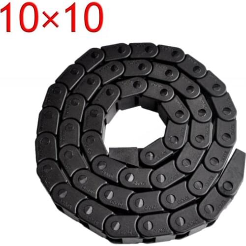 ! Best price!!! 10 x 10mm L1000mm Cable Drag Chain Wire Carrier with end connectors for CNC Router Machine Tools