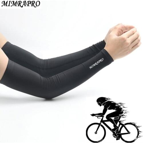 MIMRAPRO Breathable Cycling Arm Sleeve Black Anti-sweat Sunscreen Riding Warmer Cuff Mountain Road Bike Bicycle Arm Cuff 04-01