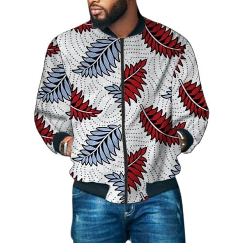 African fashion men baseball jacket casual street wear Ankara print bomber jackets man Africa clothing