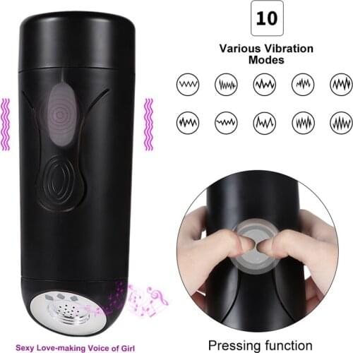 Male Silicone Erotic Simulation Buttock Vibrator Sex Toys for Men Electric Squeeze Airplane Cup Masturbator Adult Sex Products