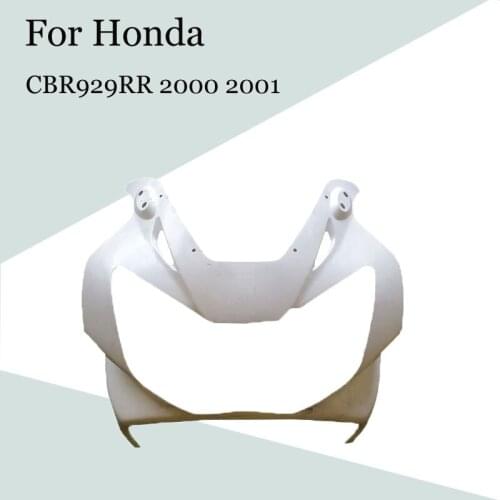 For Honda CBR929RR 2000 2001 Motorcycle Unpainted Head Fairing Nose Front Upper ABS Injection Fairing CBR929RR 00 01 Accessories