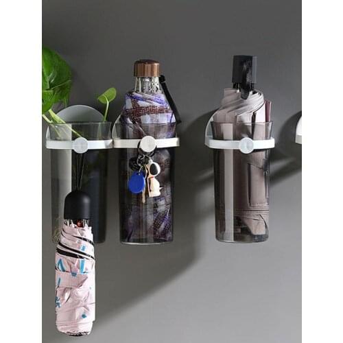 Portable Wall Mounted Umbrella Storage Rack Solid Umbrella Stand Rack Storage Holder Shelf Home Hotel Office Umbrella Tube