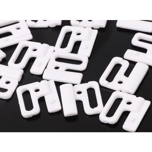 Q0KA 10 x Craft Plastic Rectangle Tap Hooks & Clasp Sewing On Swimsuit Bra BIKINI