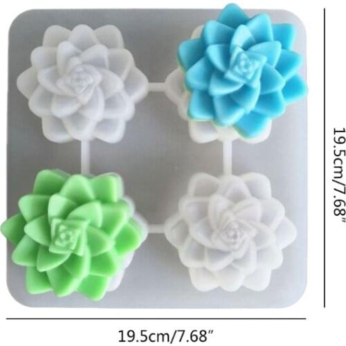 F3MD Succulents Plant Epoxy Resin Mold Handmade DIY Craft Plaster Soap Silicone Mould