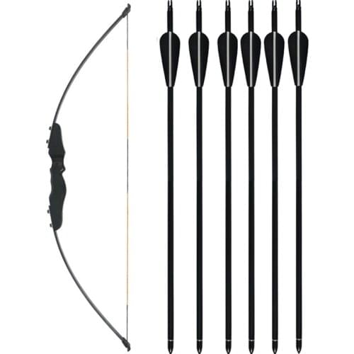 40lbs 51incn Recurve Bow Fiberglass Arrows Straight bow Limbs Hunting Shooting Wood Hand Riser for Training Beginners 61cm Limb