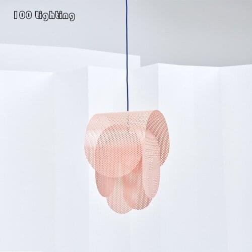 Pink/Blue/Yellow/White Metal Pendant lights Kitchen Restaurant Hanging light Romantic Atmosphere Pendant Lamp Nordic Loft Deco