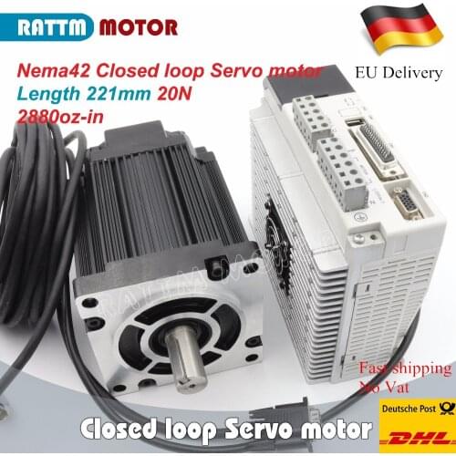 EU free taxes Nema 42 Closed loop servo motor 20N.m / 2880oz-in stepper motor 3-Phase Hybrid stepper motor with Driver