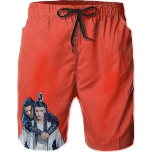 Summer Men Beach Short Breathable Quick Dry Humor Graphic The Untamed Sports Copie De Copie De THE UNTAMEDS Wu Ji Male Shorts