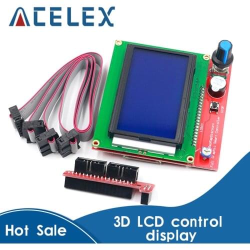 3D printer smart controller RAMPS 1.4 LCD 12864 LCD control panel blue screen