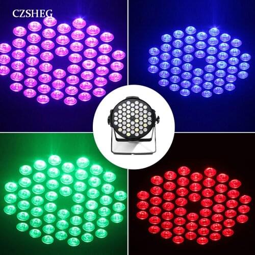 Aluminum Housing LED Par 54x9W RGB 3in1Wall Washer Flat Projector Floodlight Can Wash DMX512Controller Effect Stage Design Light