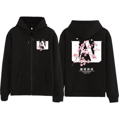 Anime My Hero Academia Hoodies UA High School Boku No Hero Academia Sweatshirt Jacket With Zipper Sudadera felpa moletom