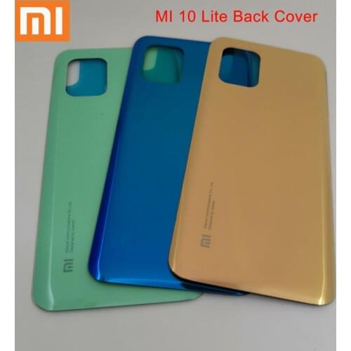 Xiaomi Mi 10 Lite Back Battery Cover Mi10 Lite 5G Glass Rear Door Housing Case Replacement For Xiaomi Mi 10 Lite Battery Cover