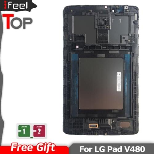 Super LCD Screen For LG G Pad 8.0 V480 V490 LCD Display + Touch Screen Digitizer Panel Sensor Glass Tablet Assembly with Frame