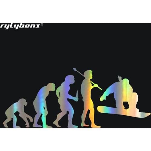 1pcs 15.2*6.1cm Car Styling Stickers Snowboarding Evolution car decals and sticker Car Body Window Stickers for Auto Products