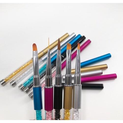 1pc Nail Brush Set Nail Art Painting Pen Brush UV Gel Polish Rhinestone Crystal Acrylic Nail Drawing Tools