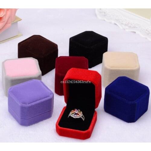 300pcs Velvet Jewelry Boxes for Necklace Foldable Ring Box Earring Cases Fashion Delicate Flocking Gift Box Valentines Day Gift