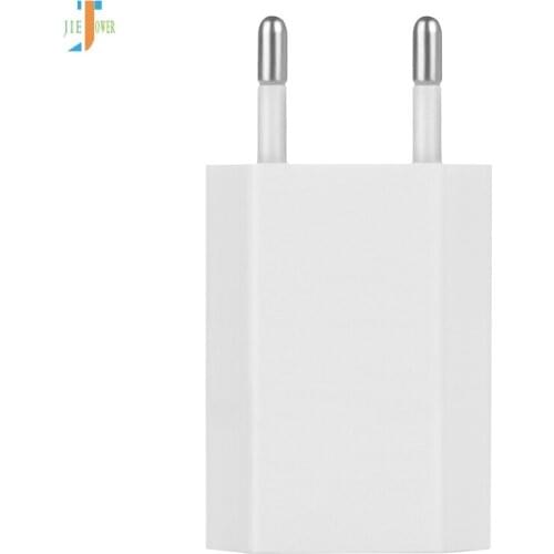 300pcs/lot White EU Plug USB Wall Charger Adapter Mobile Phone Charging Tools for IPhone 8 7 6 Samsung HTC Huawei Xiaomi