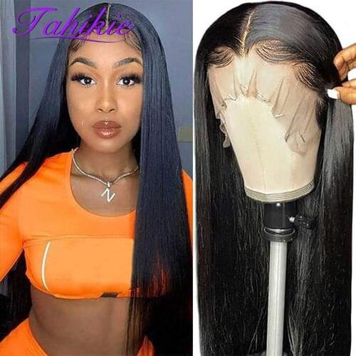 360 HD Transparent Lace Wigs 13x6 Straight Lace Front Wig 4x4 Closure Wig Brazilian 30 Inch Wigs For Women Human Hair Tahikie