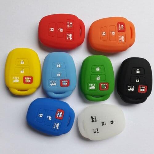 50PCS Remote Key Shell Cover For Toyota Car Key Silicon Protector Corolla Camry FOB 4 Button Holder