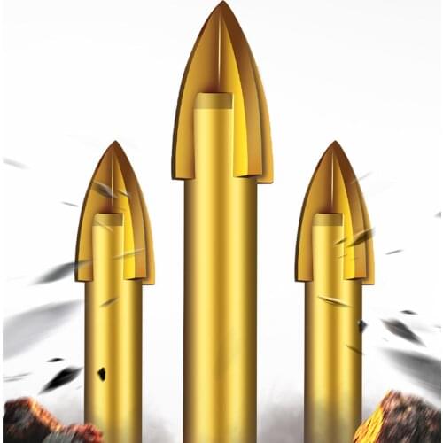 6-12mm Cross Hex Tile Bits Glass Ceramic Concrete Hole Opener Alloy Triangle Drill