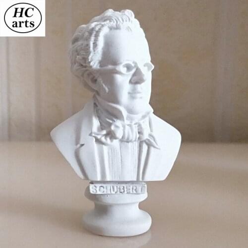 7cm musician Schubert mini resin imitation plaster head portrait European character hand-made ornaments art supplies