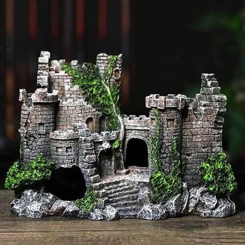 Aquarium Decoration Big Castle Resin Material Fish Tank Supplies Accessories For Fish Tank Ornaments MAZI888
