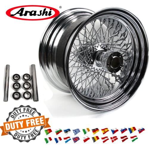 Arashi 18"x10.5" 80 Spoke Wheel Rim Rear Rims For Harley Davidson Custom Chopper Rigid XL 1200 R SPORTSTER ROADSTAR XR