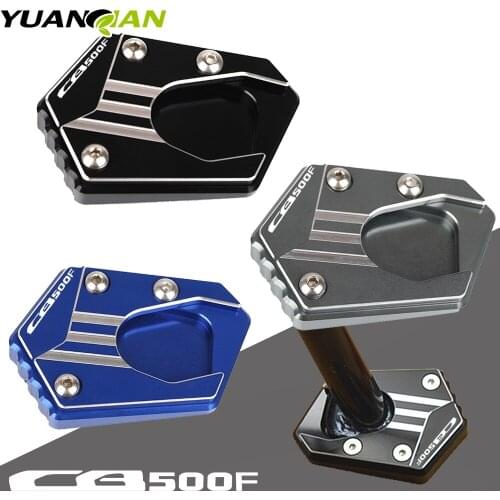 CB500F Motorcycle CNC Side Stand Pad Plate Kickstand Enlarger Support Extension For HONDA CB 500F 2013-2021 2014 2015 2016 2017