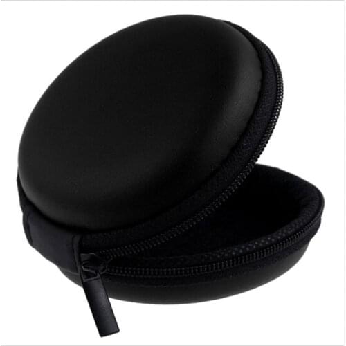 1PC Black Women Zipper Waterproof Desk Clip Holder Storage EVA Earphone Wire Box(Without Earphone) Data Line Cables Box