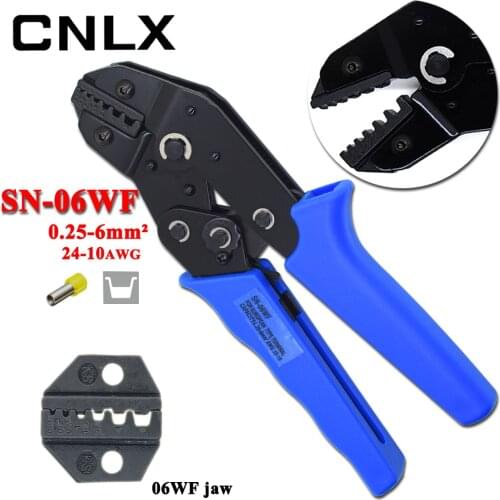 CNLX SN-06WF 0.25-6mm2 Crimping Pliers for End-sleeve Cable Clamp Locking Crimper Press Tool
