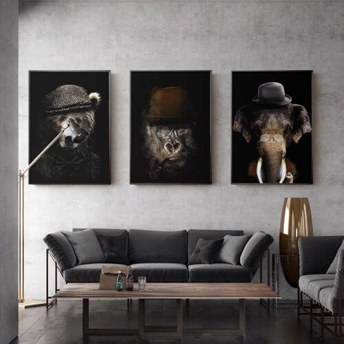 DIY 5D Diamond Painting Lion Elephant Bear Gorilla Handmade Square or Round Diamond Semi-finished Home Commemorative Gift