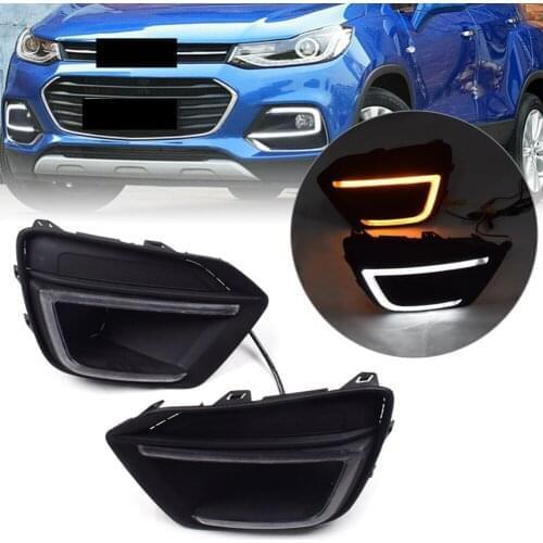 For Chevrolet Trax 2017 2018 2019 Front Bumper Turn Signal Light Auto LED Daytime Running Lights DRL Fog Lamps