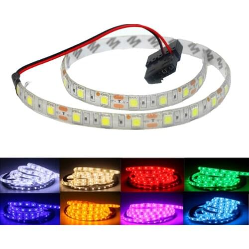 0.5m / 1m / 2m / 3m SMD 5050 Flexible LED Strip Light 12V DC 60leds/m ip20 / ip65 Waterproof PC Computer Case Adhesive Tape Lamp