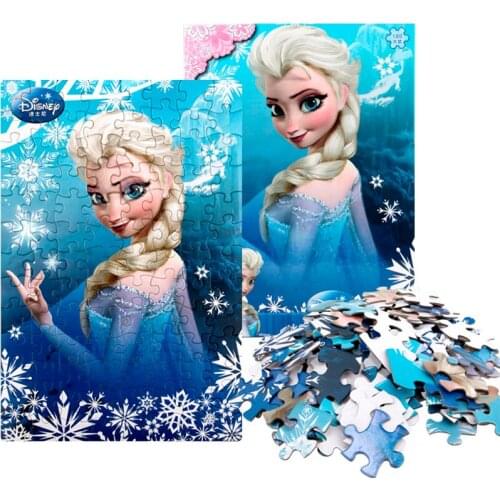 Hot 100 Pieces Jigsaw Cartoon Frozen Elsa Spiderman Animal Children Paper Jigsaw Toy Educational Toy Children Christmas Gift