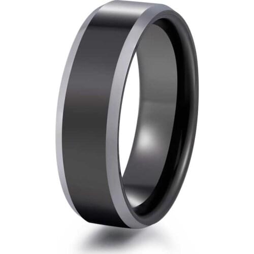8MM Black Matte Tungsten Carbide Stylish Wedding Band Engagement Ring Valentines Day Gift Jewelry