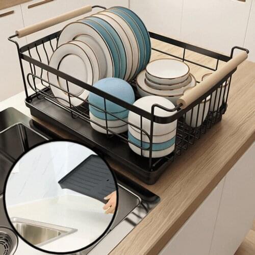 Large-capacity Kitchen Dish Drain Rack Dinnerware Storage Drainer Plate Holder Cutlery Storage Shelf Sink Accessories Drain