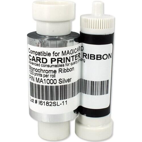 Printer Ribbon Silver Ribbon 1000prints use For Magicard MA1000K , Magicard Pronto Enduro3E Rio Pro Card Printer