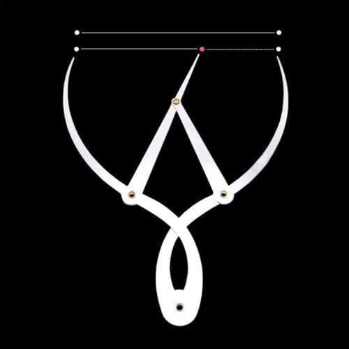 Reusable Eyebrow Guide Ruler Double Scale Sliding Gauge Tattoo Permanent Makeup Eyebrow Tattoo Measuring Ruler Measure Tools