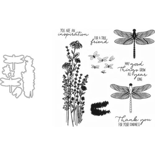 Dragonfly Metal Cutting Dies And Stamps Stencils for DIY Scrapbook Album Photo Embossing Handmade Decorations Making