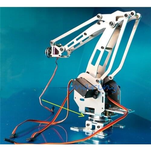 DIY 6DOF RC Robot Arm Kit With Servos Remote Control Toys Robots Accessories Robot Arm Robotic Arm Aluminum Alloy
