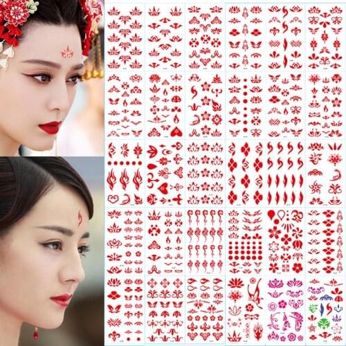 30 Sheets New Eye Sticker Handpicked Bohemia And Tribal Style Face And Eye Jewels Forehead Temporary Tattoo Sticker