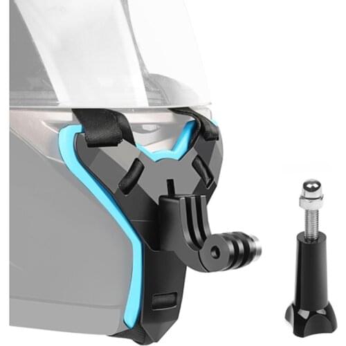 New For GoPro Hero 7 6 5 Black Hero 4/3 Helmet Chin Mount Motorcycle Helmet Strap 360 Camera Holder for AKASO Campark Polaroid