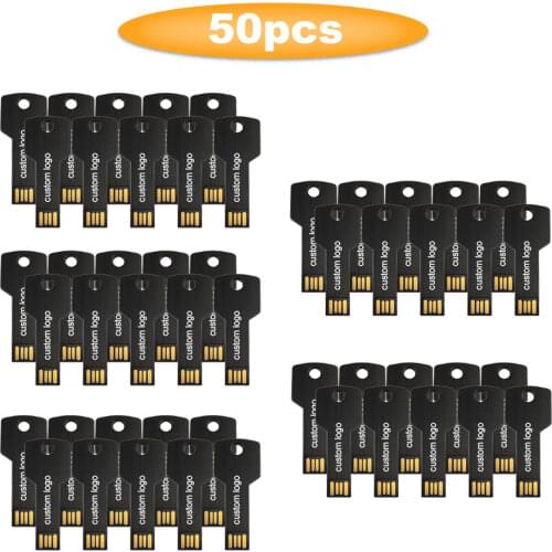 50pcs/lot 2020 New Creative USB Flash Drive Real Capacity Keys 4GB 8GB 16GB 32GB 64GB Pen Drive Memory Stick Pendrive for Gift