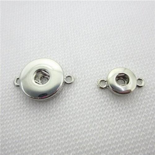 Wholesale 30pcs 18mm/12mm snap button connector accessories Jewelry Metal Snap Button Pendants Diy Snap Bracelet Jewelry